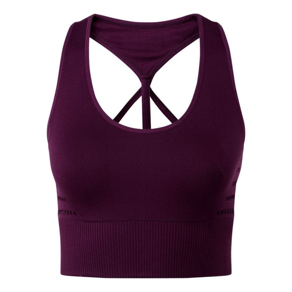 TriDri Womens/Ladies Seamless 3D Fit Multi Sport Reveal Sports Bra / Mulberry
